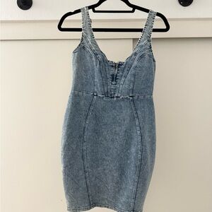 Selfie Leslie Blue Denim Mini Dress